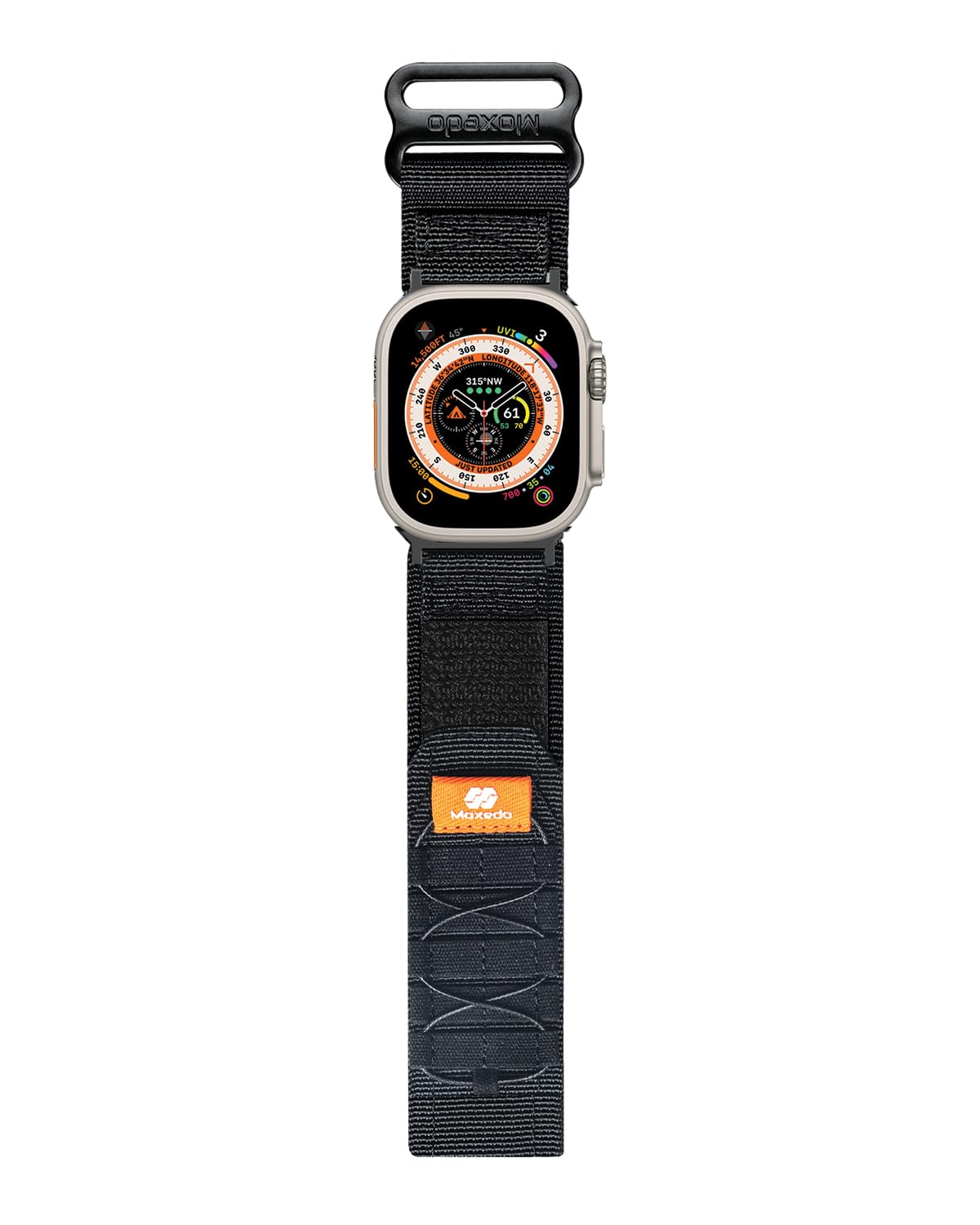 Moxedo Tactical Sports Rugged Strap Breathable Nylon Braided Compatible with Apple Watch Band Series 8/7/6/5/4/3/2/1/SE Ultra Military Woven Loop Design for 44mm/45mm/49mm