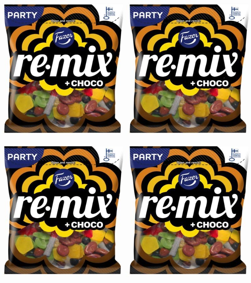 Amazon.com : Fazer Remix choco assorted sweets Gummy 4 Packs of