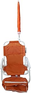 euronovità en-84524 Silla sediolina Playa Naranja Plegable para niños con sombrilla para protección Rayos solares