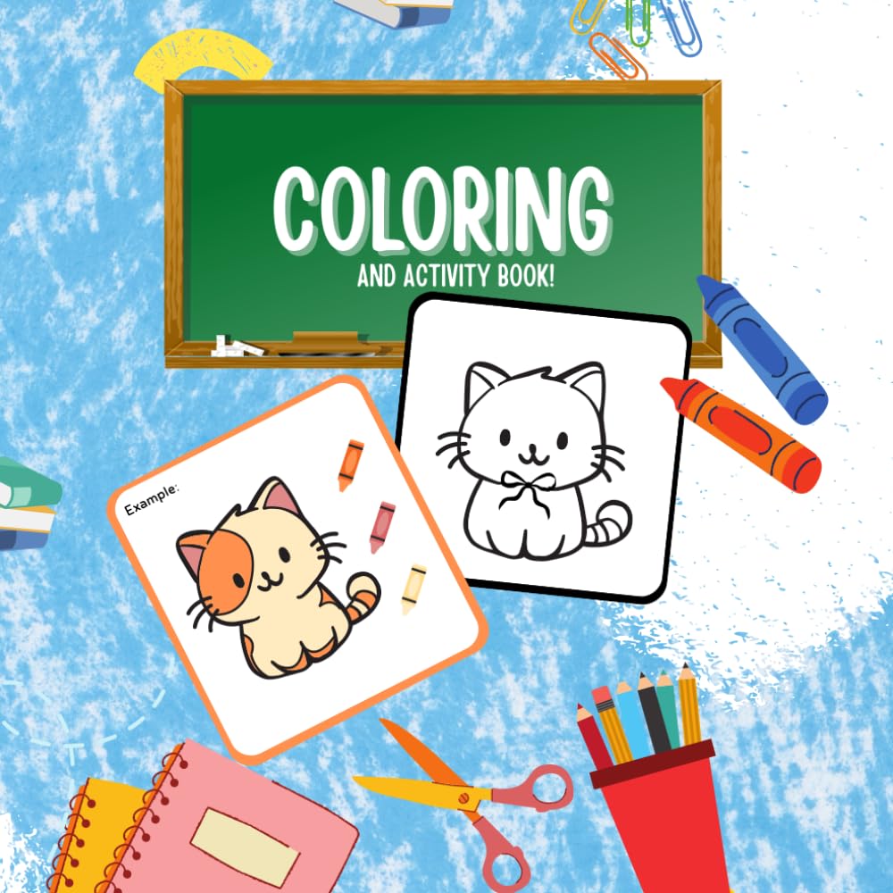 Creative Fun: 8.5x8.5 Coloring, Tracing Letters, Mazes & Blank Pages for Kids: 60 Pages of Learning & Imagination, Coloring Book