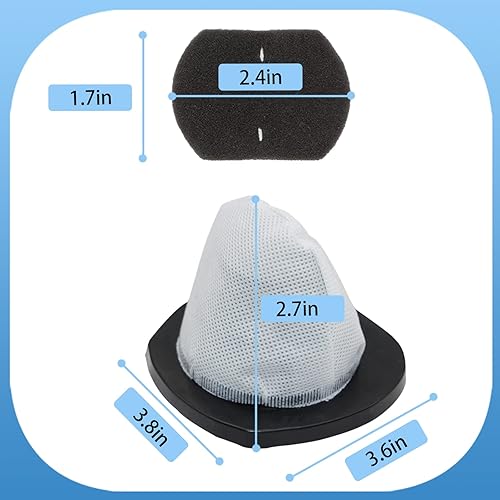 Miniatura 5 de Paquete de 3 filtros de vacío 2030 y 6 filtros de espuma 2030 compatibles con modelos de aspiradora Bissell 2030, 20303, 20306, 20307, 20309, 2030H,