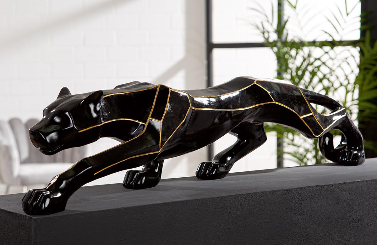 GILDE Decorative Figurine, Resin, Black, 21x101x18 cm