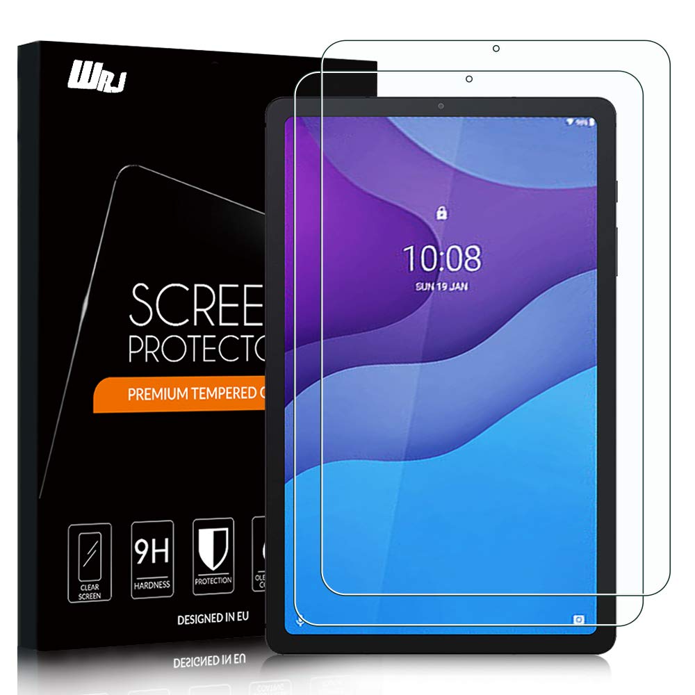 [2-Pack] WRJ Screen Protector for Lenovo Tab M10 HD 2nd Gen (TB-X306F/TB-X306X),HD Anti-Scratch Anti-Fingerprint No-Bubble 9H Hardness Tempered Glass Film Tablet 2020 Release (10.1 Inch)