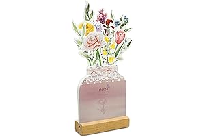 New Creative 2024 Bloomy Flower Calendar | Desk Calendar 2024 | Monthly...