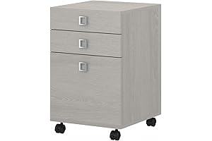 Office by Kathy Ireland KI60201-03 Echo 3-Drawer Mobile File Cabinet in Gray