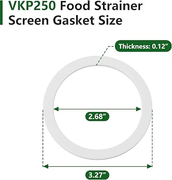 VKP250 Spring and VKP250 Food Strainer Gasket Compatible with Johnny Apple Sauce Maker 250 Clamp Based Food Strainer