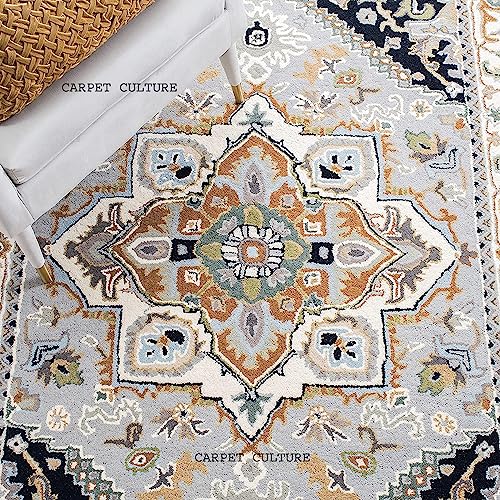 Image of Carpet Mahal Handmade Handwoven Tufted Made of 100% Soft Blended Wool Export Quality Carpets with 1 Inch Thickness (10x13 Feet) Color Multi