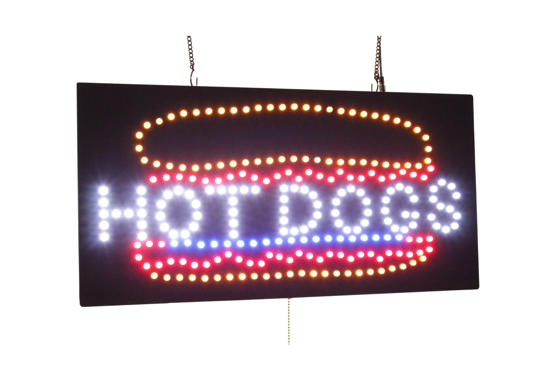 Hot Dogs Sign, TOPKING Signage, LED Neon Open, Store, Window, Shop, Business, Display, Grand Opening Gift