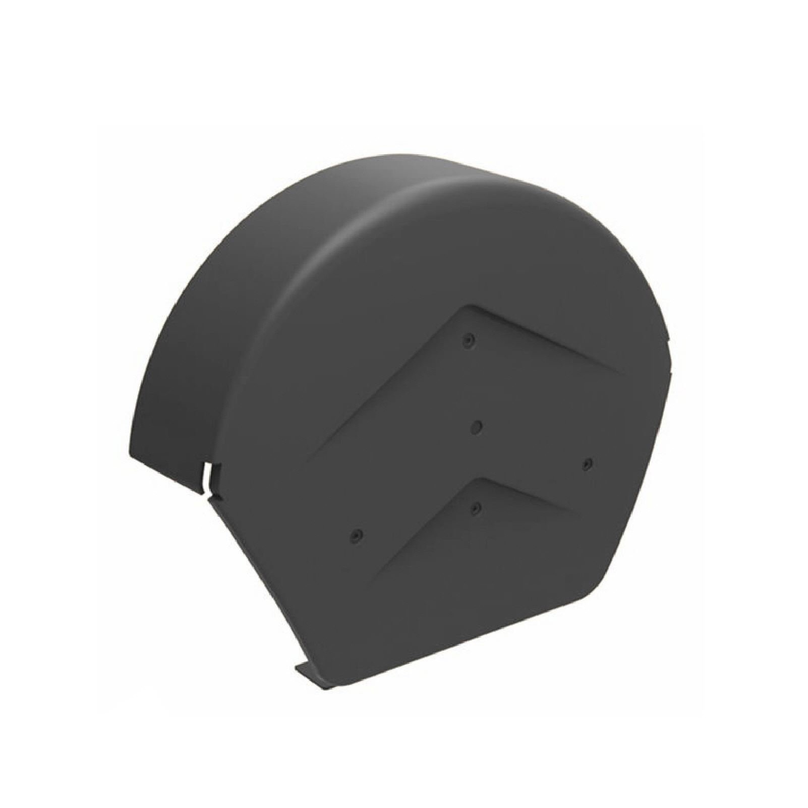 Grey Half Round Ridge End Cap for Dry Verge Systems, Gable Apex Roof Tiles