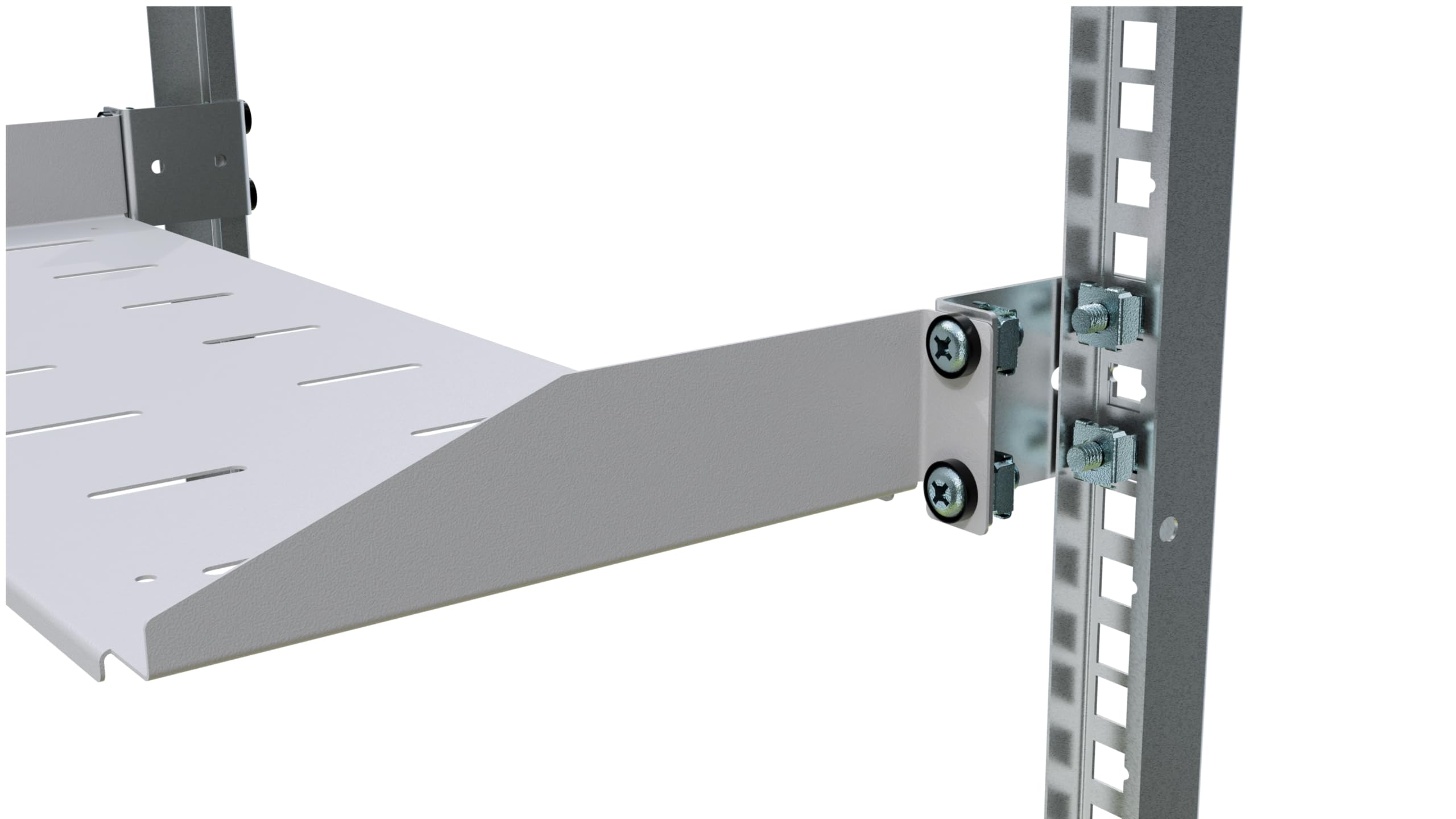 Kit Montaggio Rack 1U 50mm Acciaio Armadio Rete