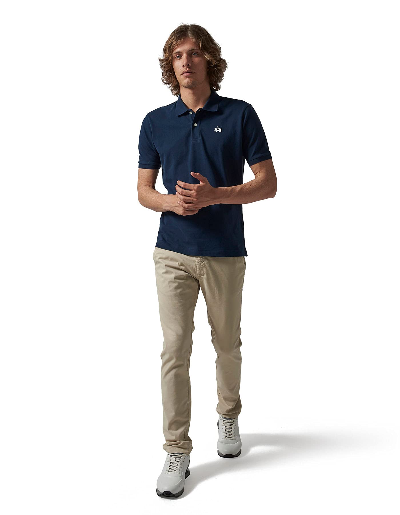 La Martina - Polo Classica in piqué Regular Fit, Blu Navy, Man