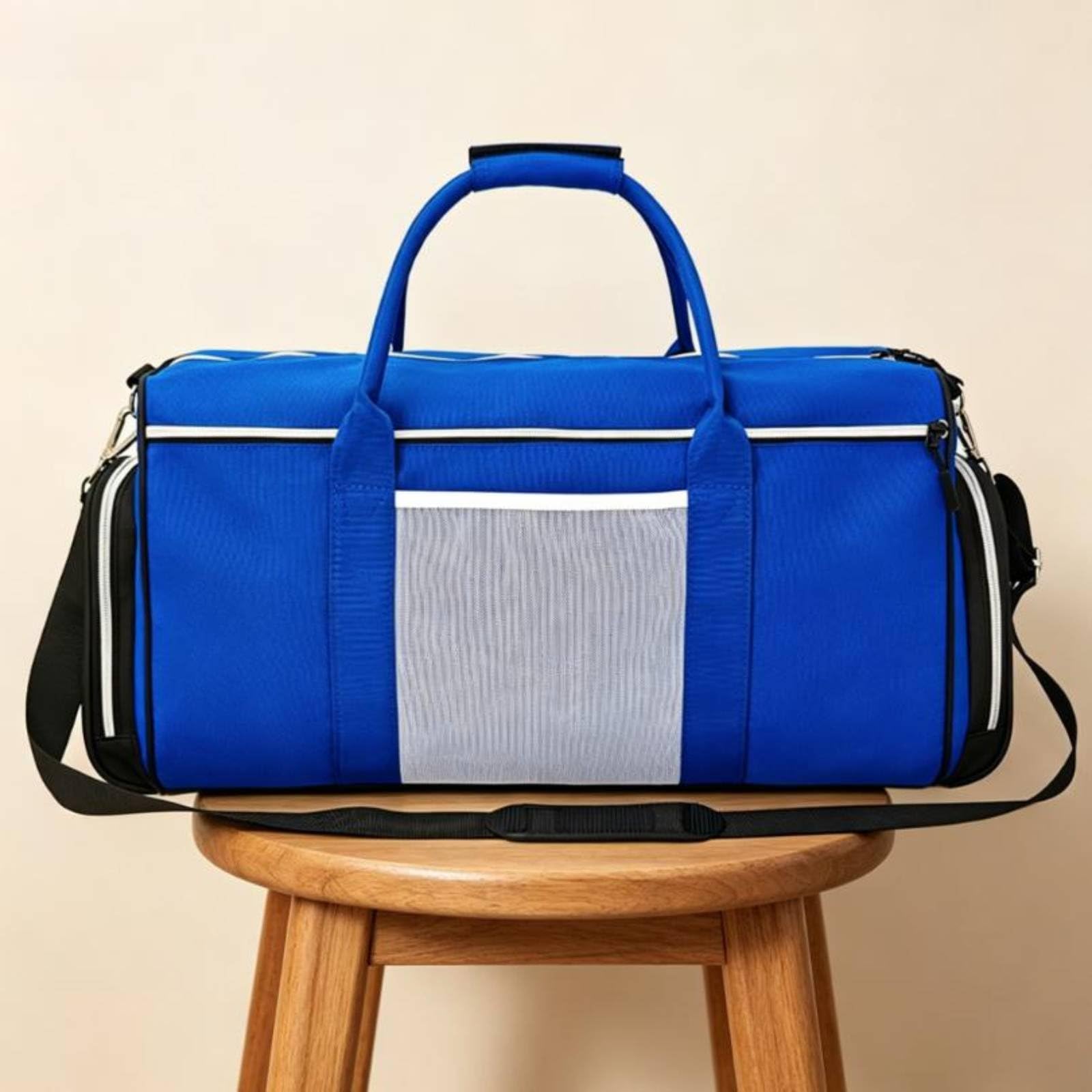 Borsa Sportiva Borsone Palestra Borsa da Viaggio Borsa Allenamento Scomparto Scarpe in Poliestere Leggera E Maneggevole per Trasporto Comodo Adatta a