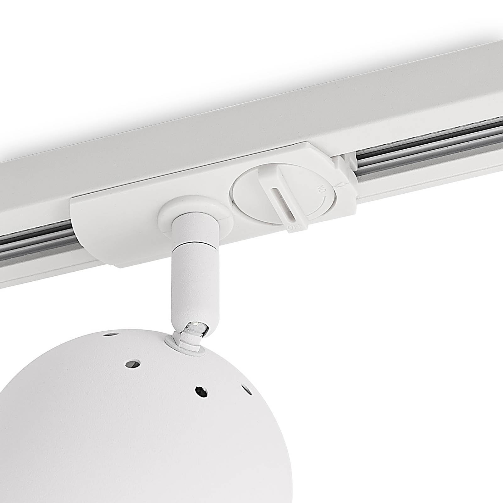 Lindby Luminaire sur rail électrique Linaro à intensité variable (Moderne) en Blanc Métal e. a. pour Couloir (1 lampe,à GU10), Rail 1 phase projecteur