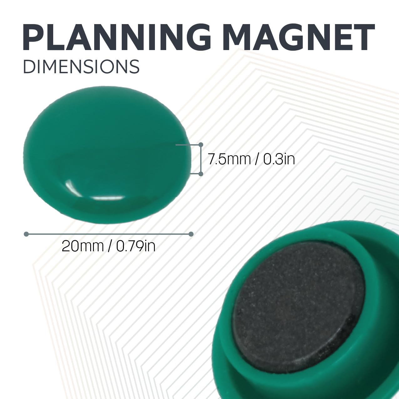 Kleine Green Planning Office - Magnete Für Kühlschrank, Whiteboard, Mitteilungspaket von 240