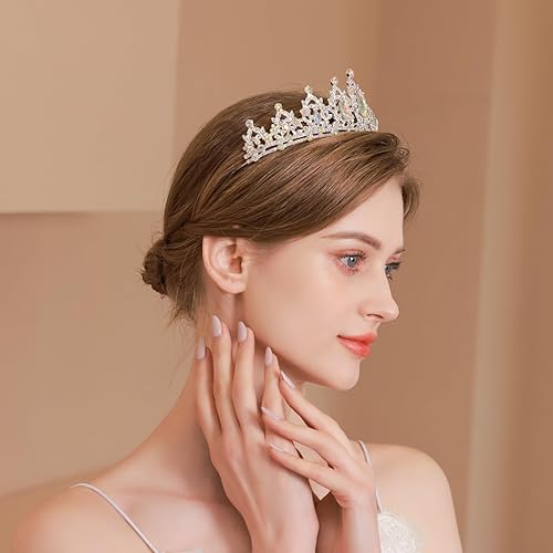 Miniatura 5 de Kamirola - Corona de reina y tiaras corona de princesa para mujeres y niñas, diademas de cristal para novia, princesa para bodas y fiestas (01)