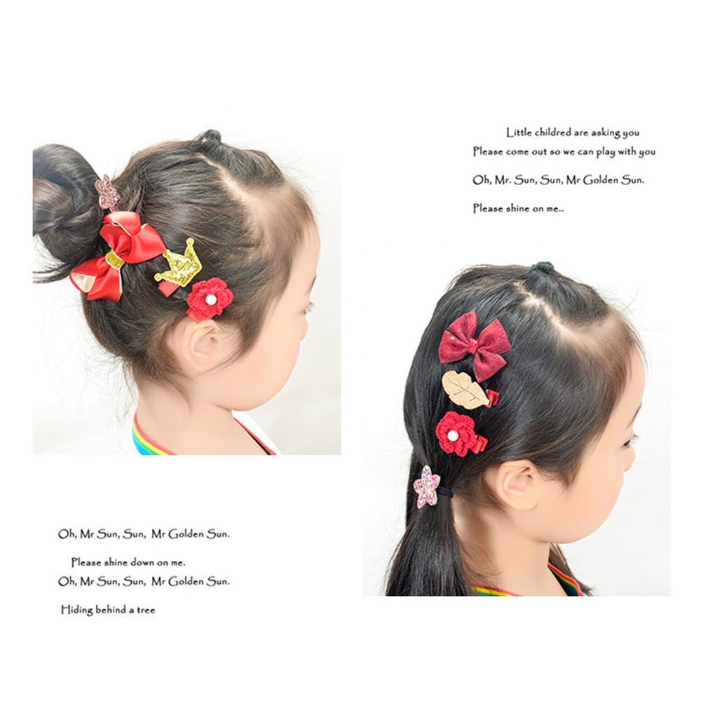 Doyomtoy – Coffret Cadeau 18 Pièces – Accessoires Cheveux Bébé Fille – Barrettes Et Rubans – Anniversaire Ou Fête Des Enfants