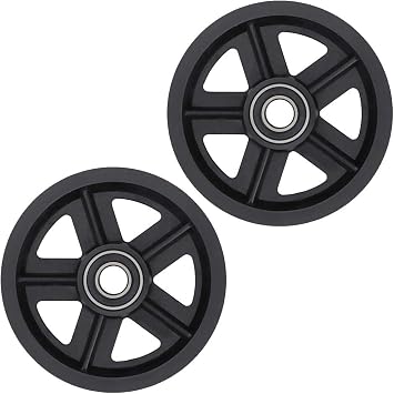 Yosoo Sliding Door Pulley, Sliding Barn Door Hardware Hanger 2pcs Barn Door Hanging Rail Pulley Track Roller Kit Black