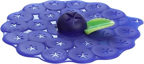 Charles Viancin - Tapa de silicona de arándano para almacenamiento y cocción de alimentos - 6 pulgadas5.9in - Sellado hermético en cualquier