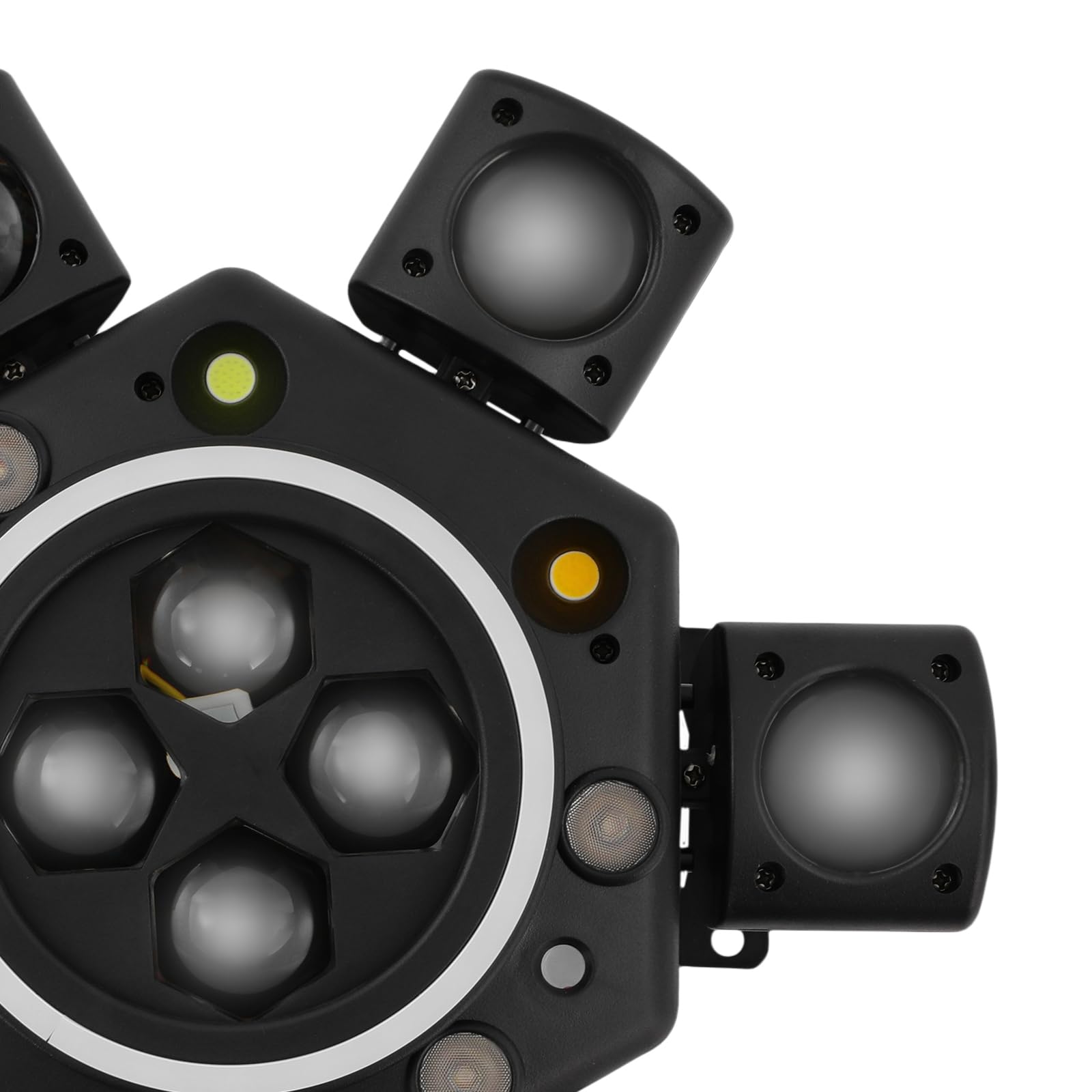 DJ Light Moving Head, 120W 6 Arms Beam Rotating Stage Lights, 0-100% Dimmung, Laser/Strobe, Support Remote&DMX-512 & Sound Activated 25CH, für DJs, Bands, Bars, Lasershow
