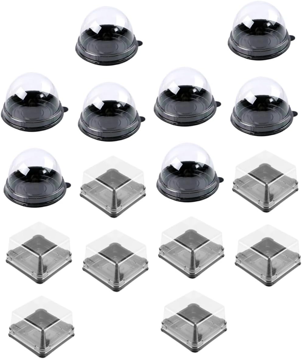 100pcs Crafted Pastry Boxes Portable Multipurpose Cake Boxes for Baking Storage Wrapping Black