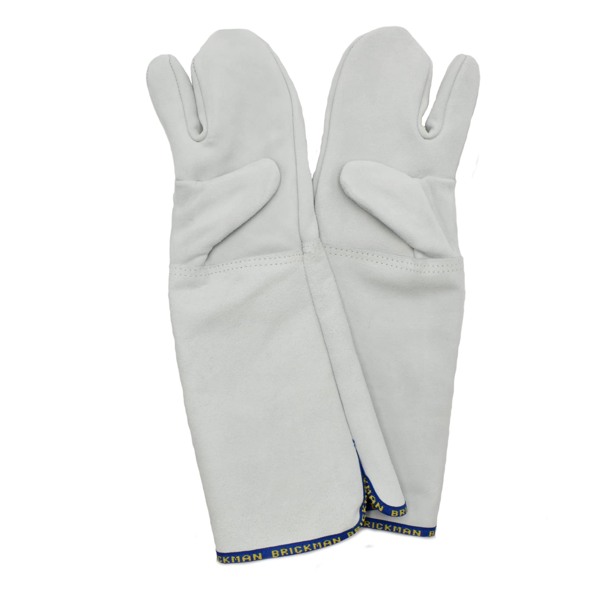 Guanti da forno 3 dita polso da 25 cm professionali in pelle da 300°C
