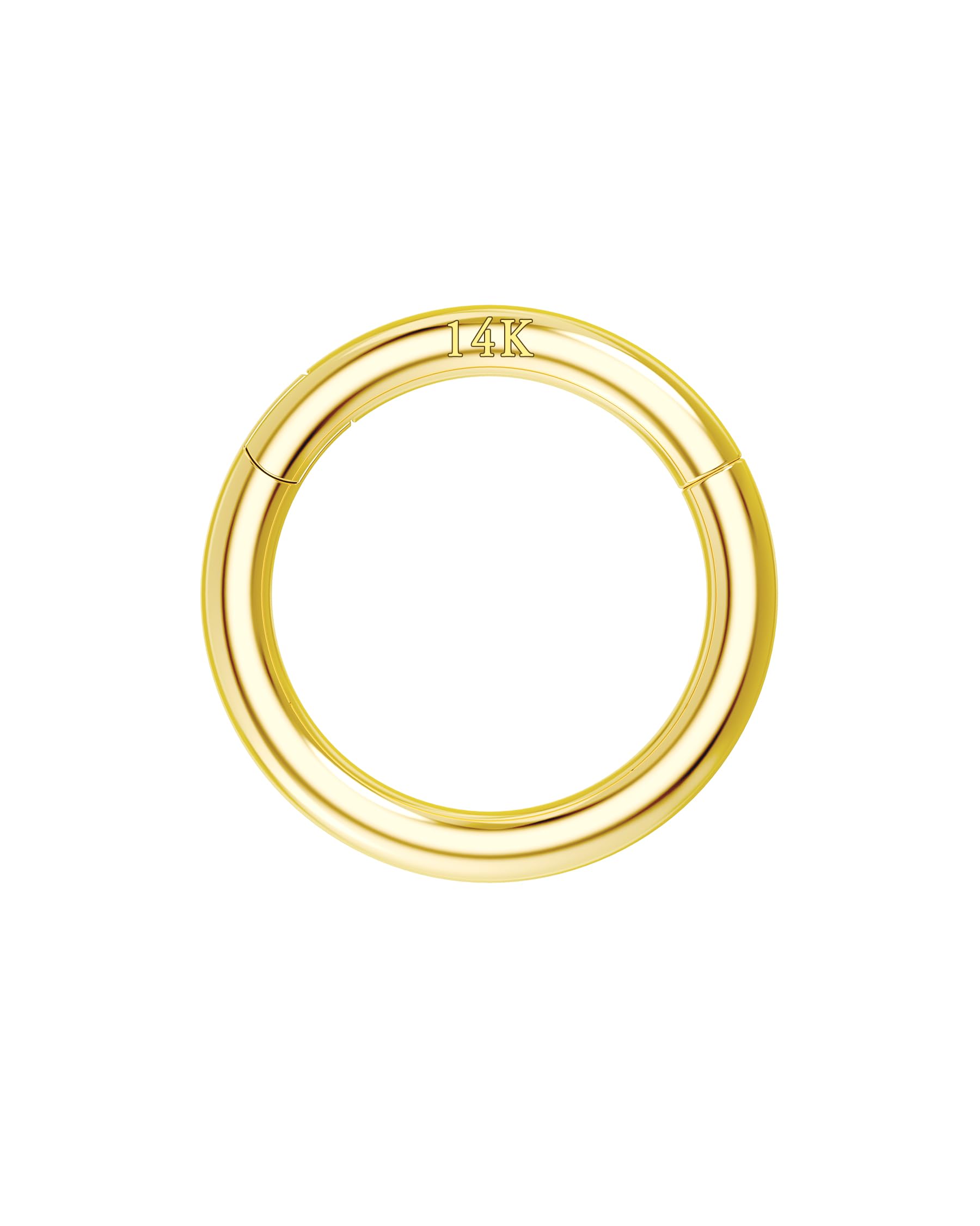 COCHARM14K Solid Gold 18g/16g Nose Rings 16G Septum Rings Yellow Gold Tragus Helix Cartilage Conch Earring Hoops 18 Gauge Piercing Hoop