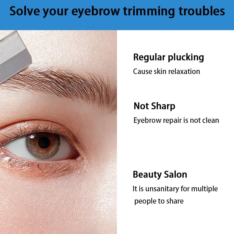 50 Pcs Stainless Steel Straight Razor Blades, Single Edge Razor Blades, Eyebrow Facial Hair Remover Refills for Men Women