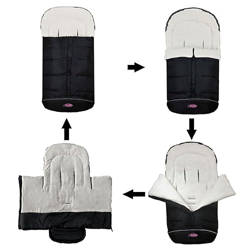 Miniatura 8 de Saco acogedor para bebé que se adapta a la mayoría de las carriolas y asiento de automóvil para bebé reversible de manta a saco de dormir, posición