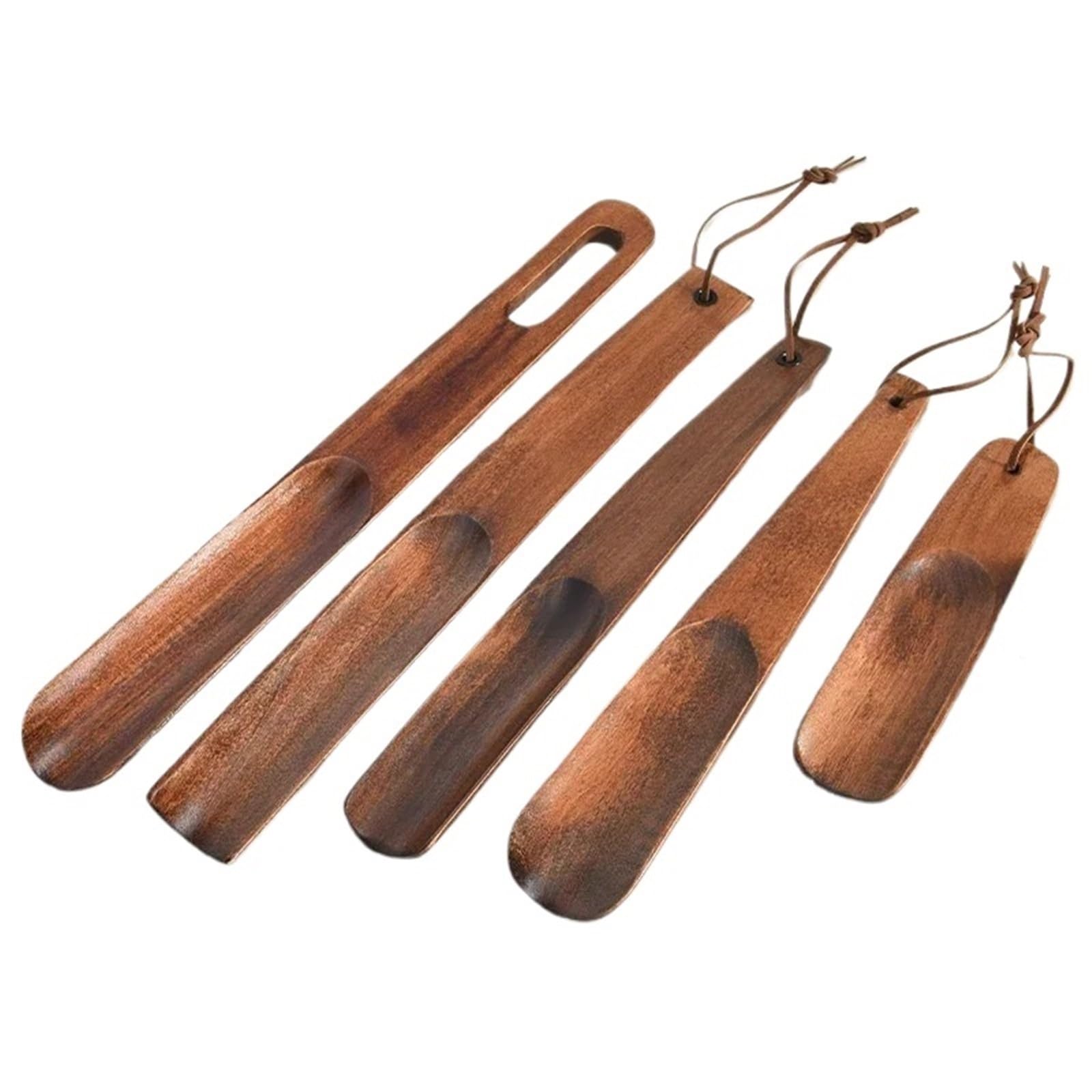 Cuernos de madera maciza for zapatos, calzador con mango corto de 15-31cm, zapatos for personas mayores, cuchara, espátula for el hogar, 1 Uds.