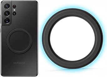2X Stronger 2000Gs for MagSafe Sticker Built-in Magnet Layer&Metal Ring,Magnetic Conversion Adapter for iPhone,Android,Phone Case,Kindle,Magsafe Accessories 2, Ultra-Strong-3000Gs-Black