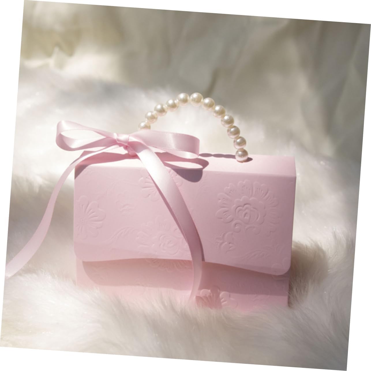 Garneck 2pcs Flower Bouquet Packing Box Box for Jewelry Candy Perfume Elegant Present Wrapper with Pearl Chain for Weddings Birthdays and Special Occasions
