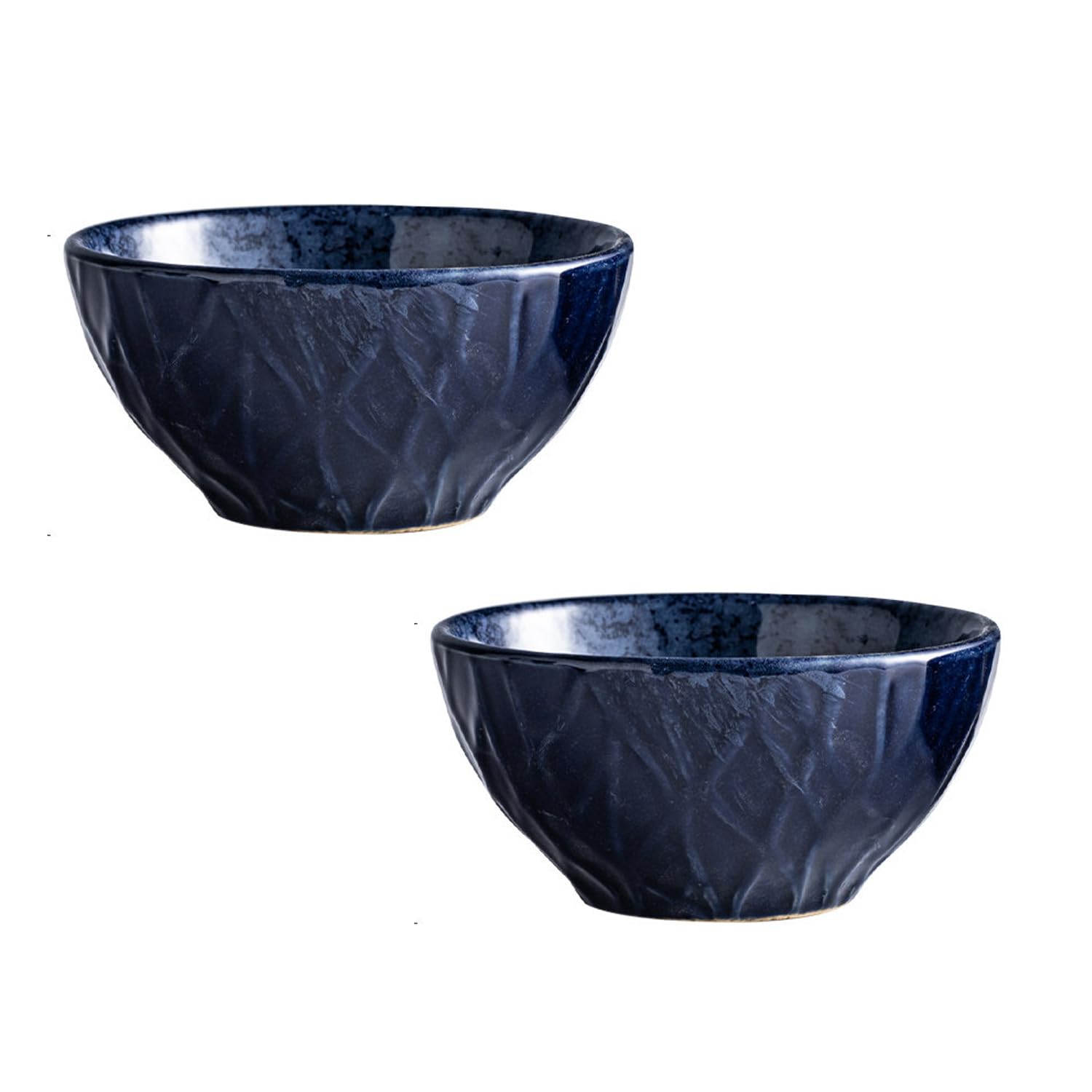 YTSMZX Bowls Set of 2 Ceramic Bowls for Kitchen Deep Bowls for Cereal Salad Fruits Noodle Dishwasher Microwave Safe Colors Available,290ml,Blue