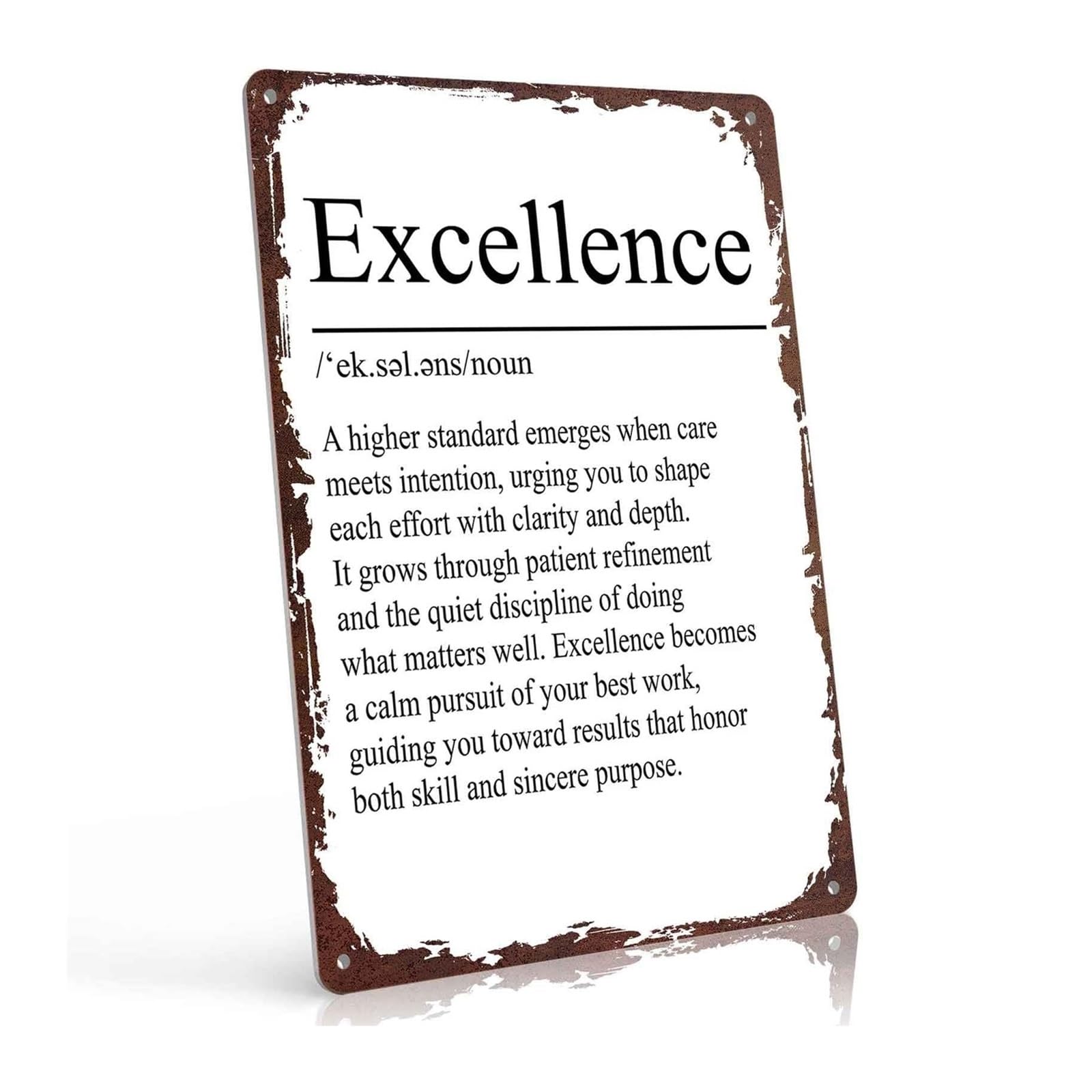 TAMDDBPJD Excellence Definition Metal Sign 12x8 Inch