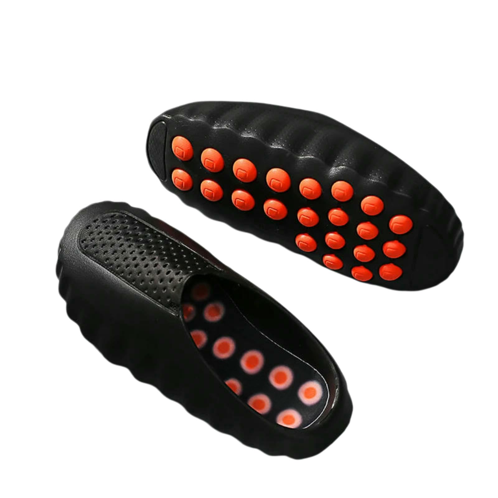 WANGSHUO Ciabatte Estive Diapositive Eva di Massaggio Unisex, Sandali Anti-Scivolo della Sola Spessa Ondulata Perforata per La Doccia Sportiva Spiaggia Coppia-red-38-39