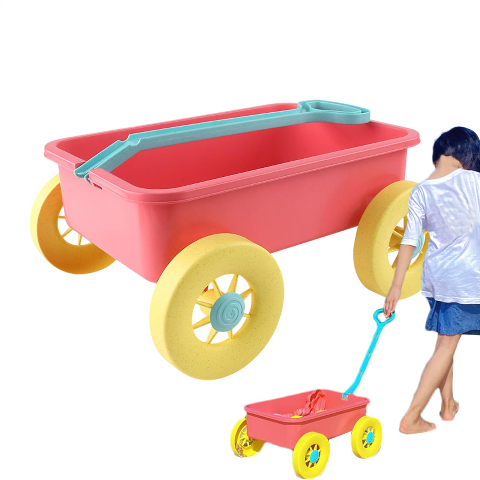 Gioca ai giocattoli a sabbia, al carrello per bambini Trollley di sabbia | Colori vivaci giocattolo divertente all'aperto per lago, cortile, giardino, piscina