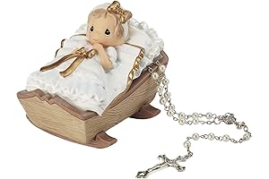 Baby Baptism Rosary A Keepsake White Rosary in Cradle Keepsake Box Baptism Keepsake