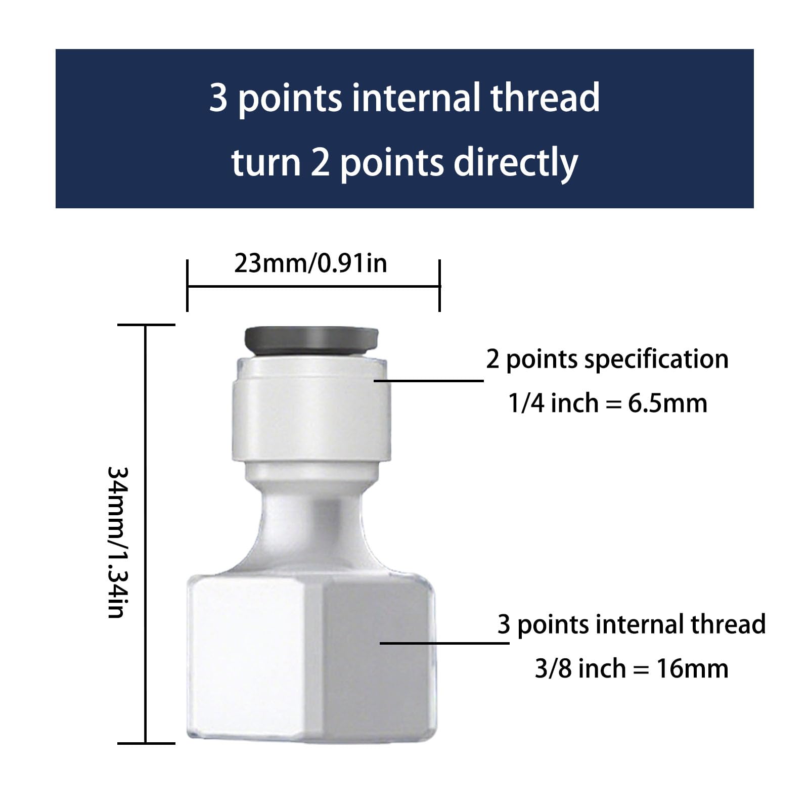 Conector rápido de ósmosis inversa, adaptador de filtro de agua para rosca macho/hembra