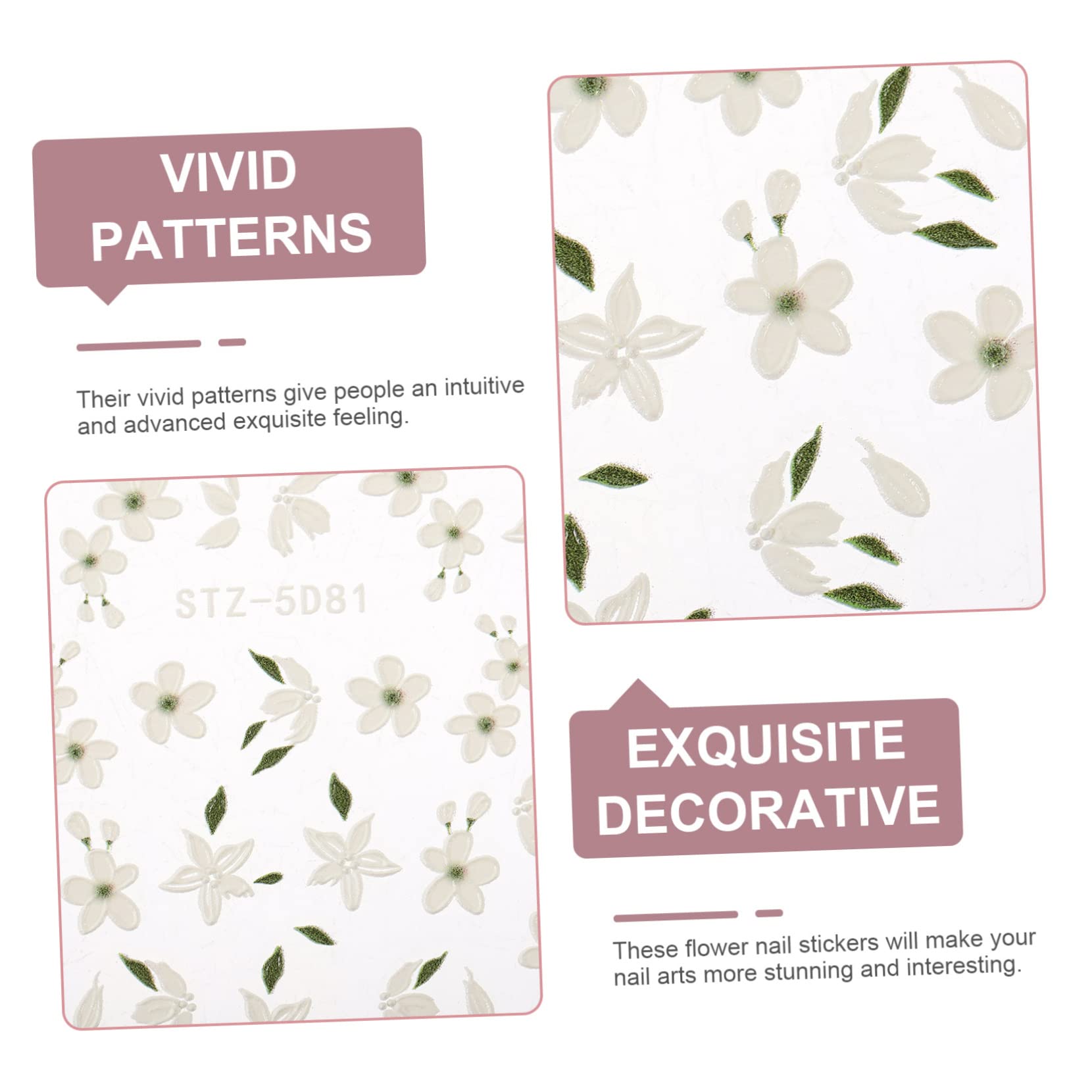 4 Set Adesivi Per Unghie Con Design Decorazioni Per Nail Art Per Donne E Ragazze Adesivi Autoadesivi Per Manicure Creativa E Personalizzata Per Domestico E Estetici 3 Fogli * 4