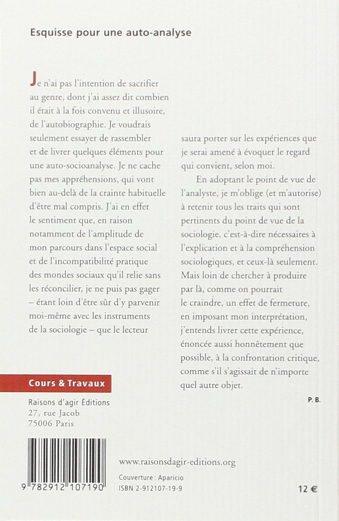 Esquisse pour une auto-analyse