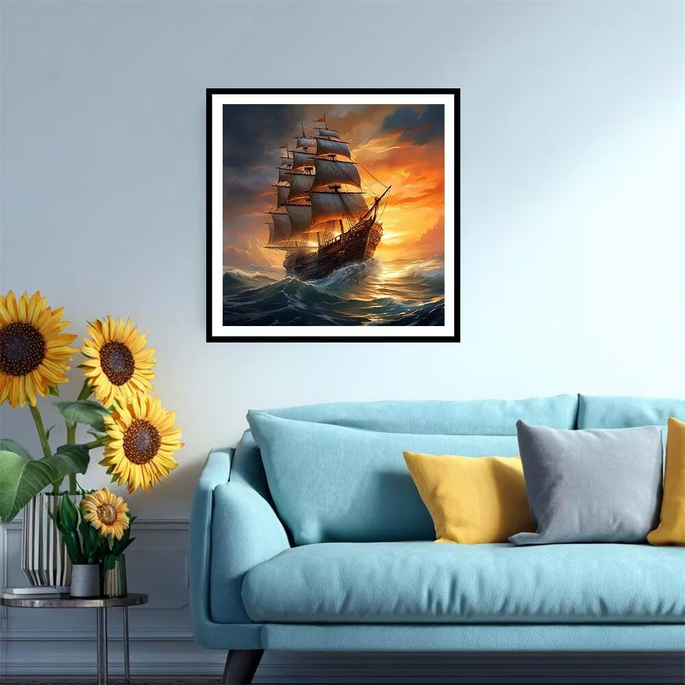 Diamond Painting Erwachsene Segelboot Diamant Painting Bilder -L40