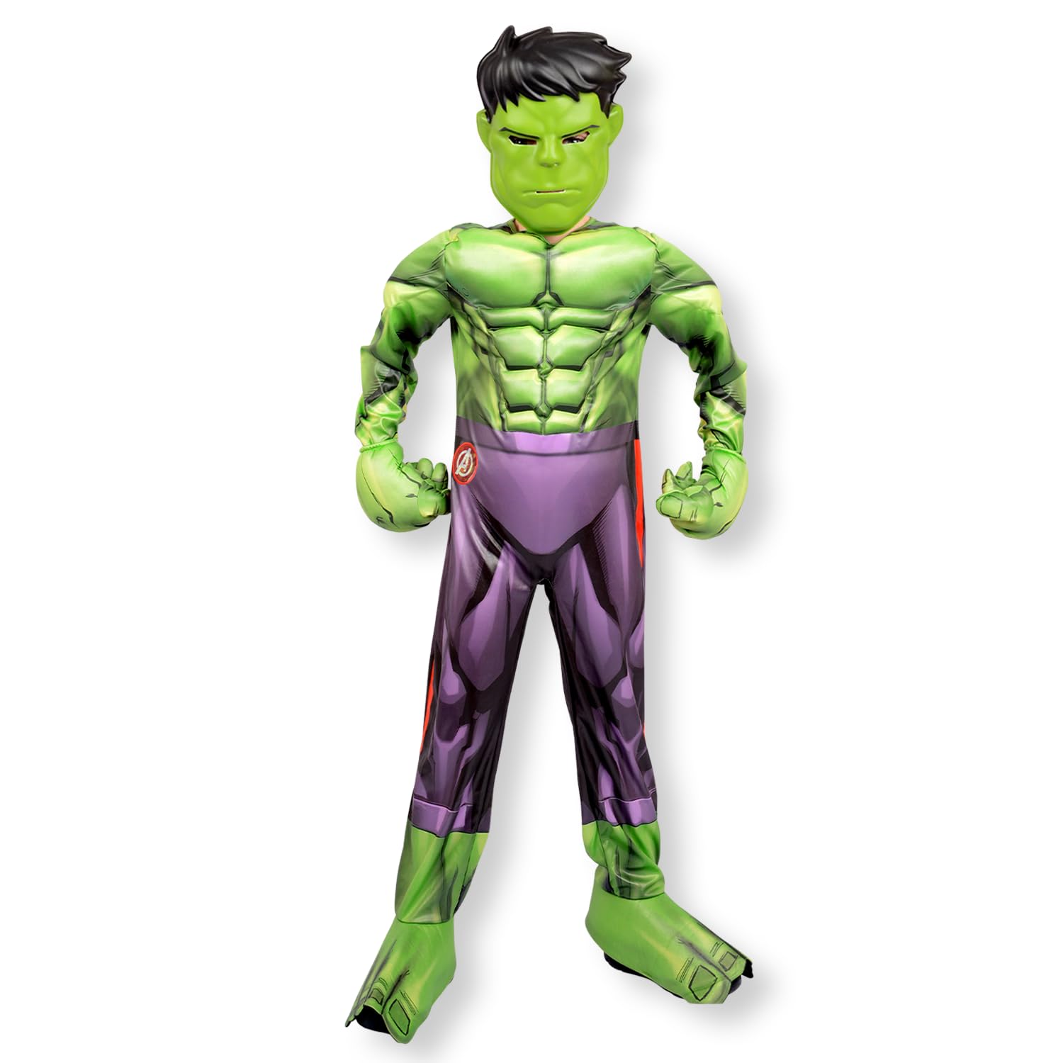 Party Centre Marvel Avengers Hulk Deluxe Costume, 3-4 years