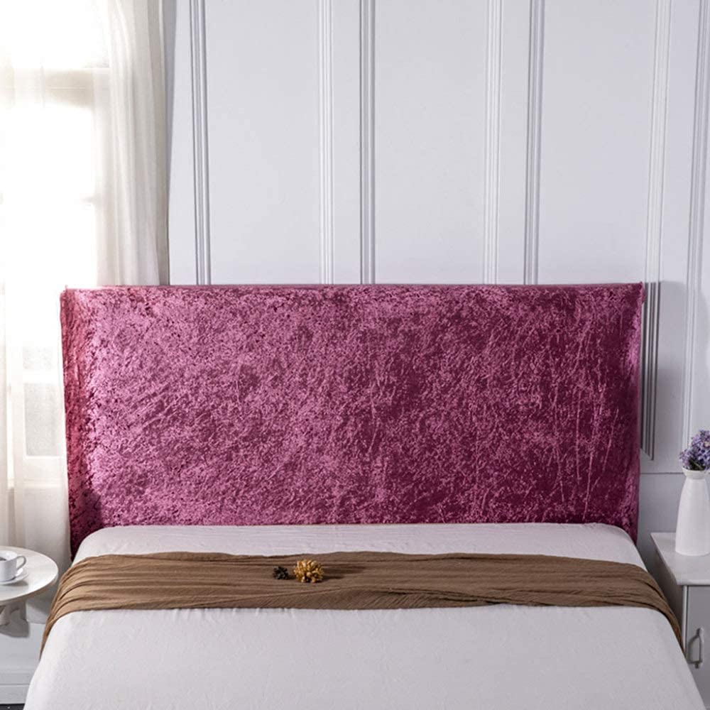 uyeoco Bed Headboard Slipcover Crushed Velvet for Single/King/Double Headboard covers Stretch Furniture Protective Dustproof Cover For beds Wood.(D,180cm)