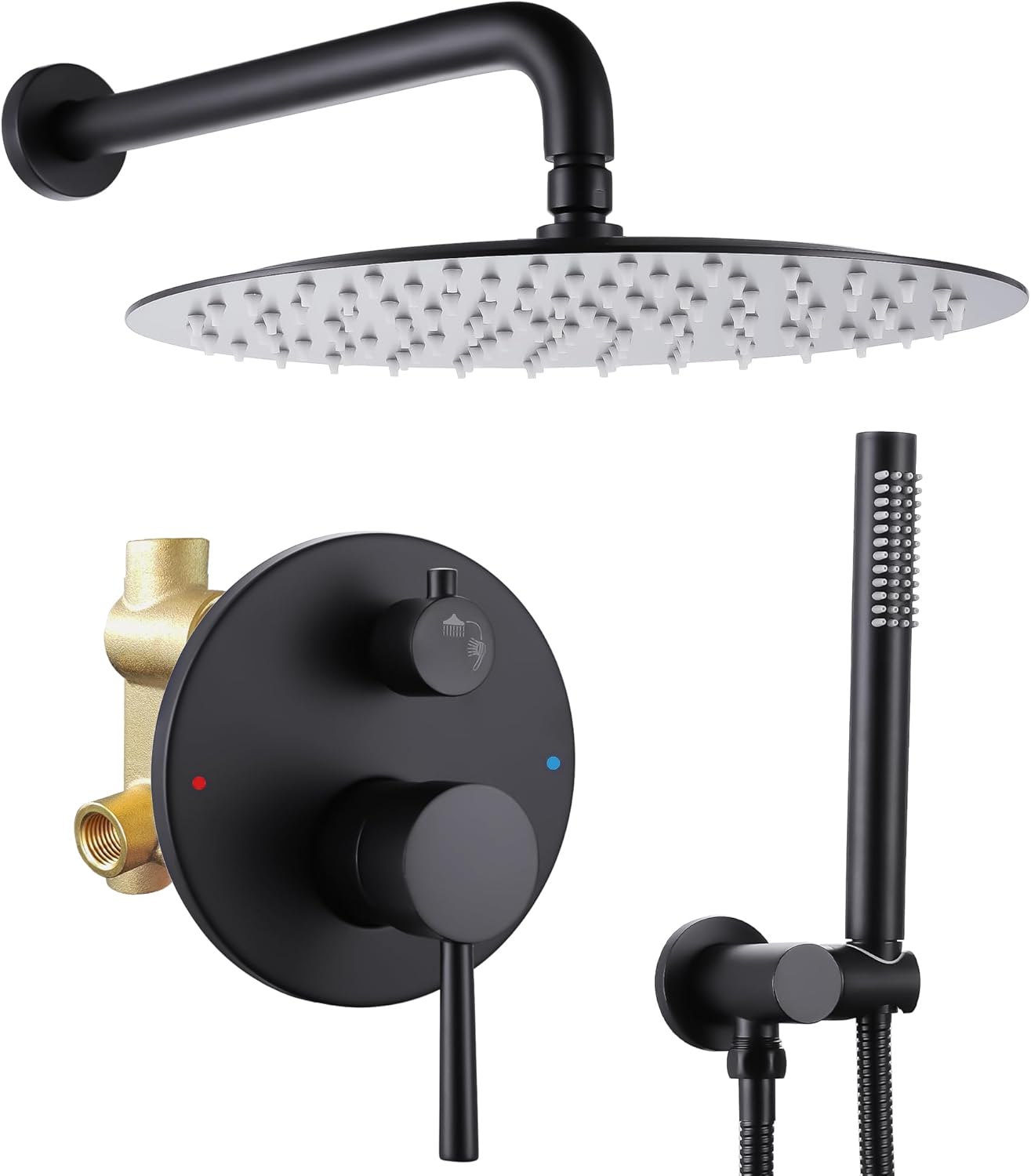 SMALIIBUSS Complete Shower Faucet Set, 10 Inches Bathroom Luxuly ...