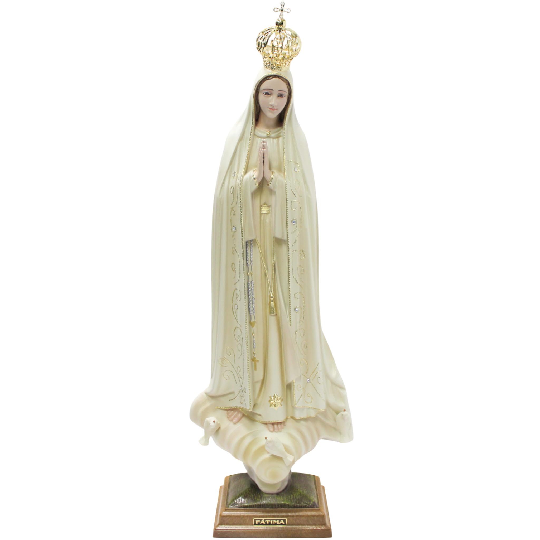 【特大90cm超希少美品】✞ファティマの聖母マリア像　家庭祭壇用　宗教彫刻 Amazon.co.jp: BCカトリックファチマの聖母像、祝福された聖母