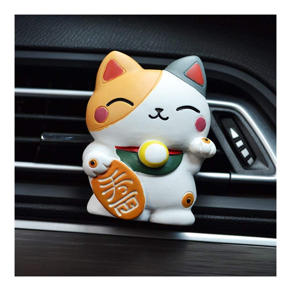 Car Ornament Lucky Fortune Cat Perfume Clip Air Fragrant Freshener Outlet Vents Fragrance Diffuser Accessories Auto Decoration