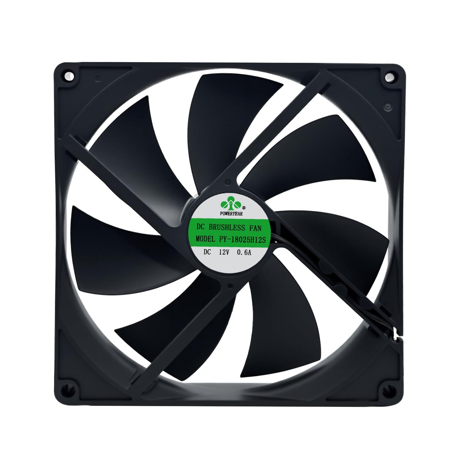 Ventola Raffreddamento Senza spazzole da 180 mm 12V 80CFM a Basso Rumore Adatta per Rack IT e Ventola del Server Ventilazione della Serra