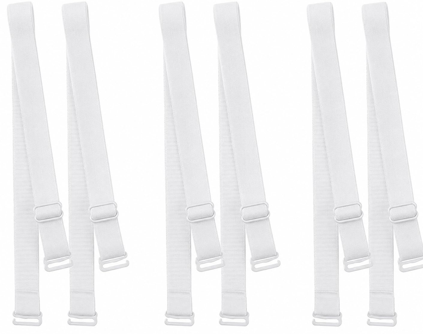 Women White Elastic Bra Support Strap Set 12MM | Comfortable Shoulder Band for Lingerie & Daily Wear | Pack of 3 Pairs-image-14