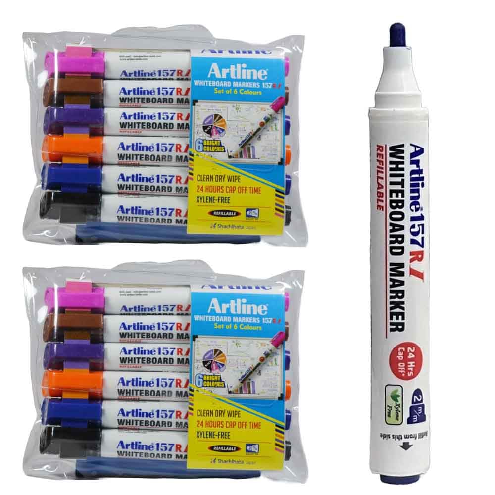 Artline 2 Packs of White Board Marker Set Of 6-picture-17