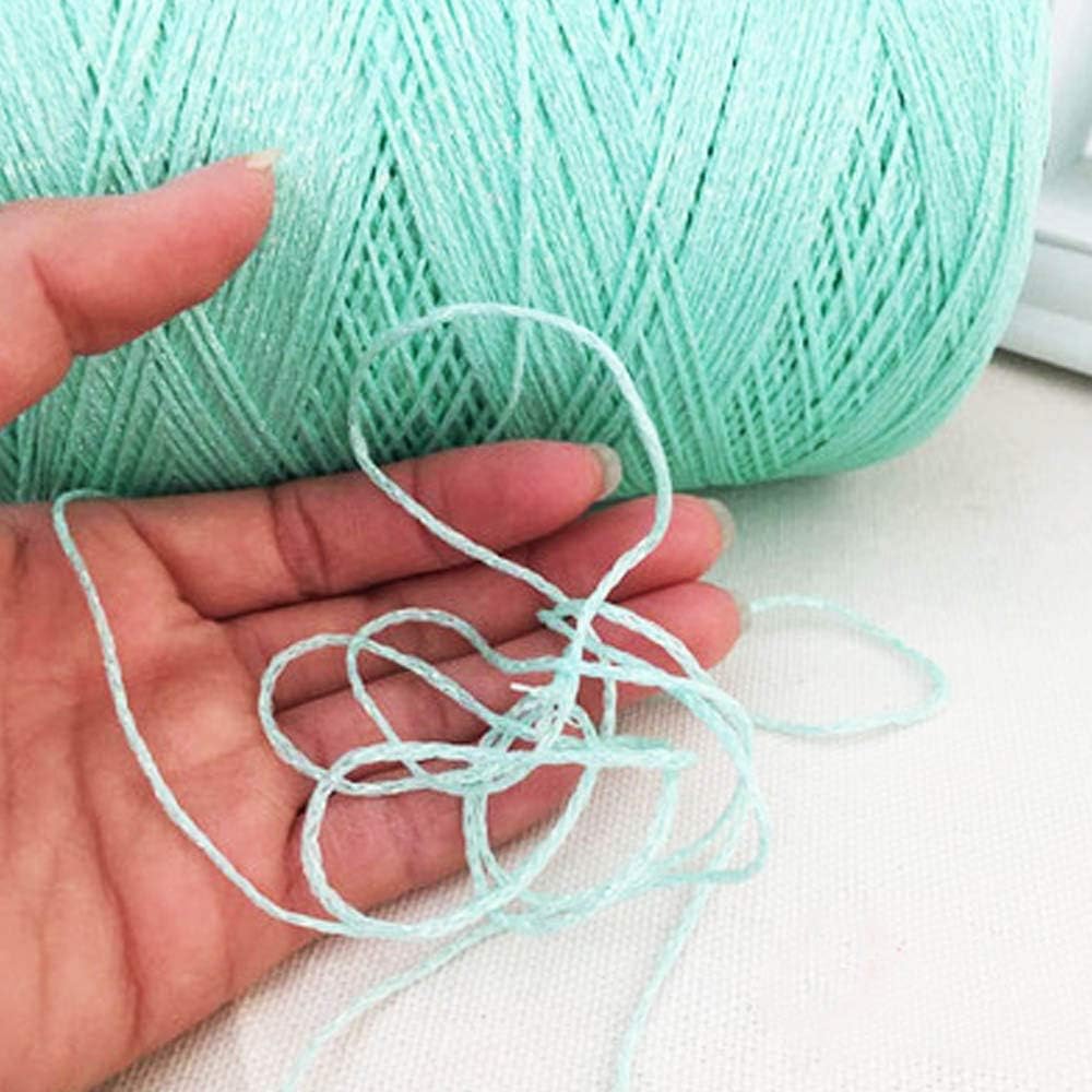 Clisil 200gram DIY Grey Blue Lurex Glitter Thread Shining Yarn Metallic Sparkle Yarn Metal Yarn DIY Fancy Sparkle Yarn Crochet Knitting Sweater Scarf Bag Doll Yarn Accessory Yarn
