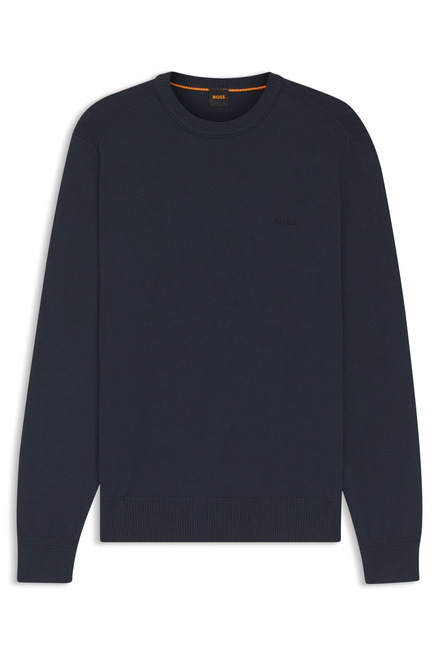 BOSS Herren Asac C Pullover aus gestrickter Baumwolle mit Logo-Stickerei